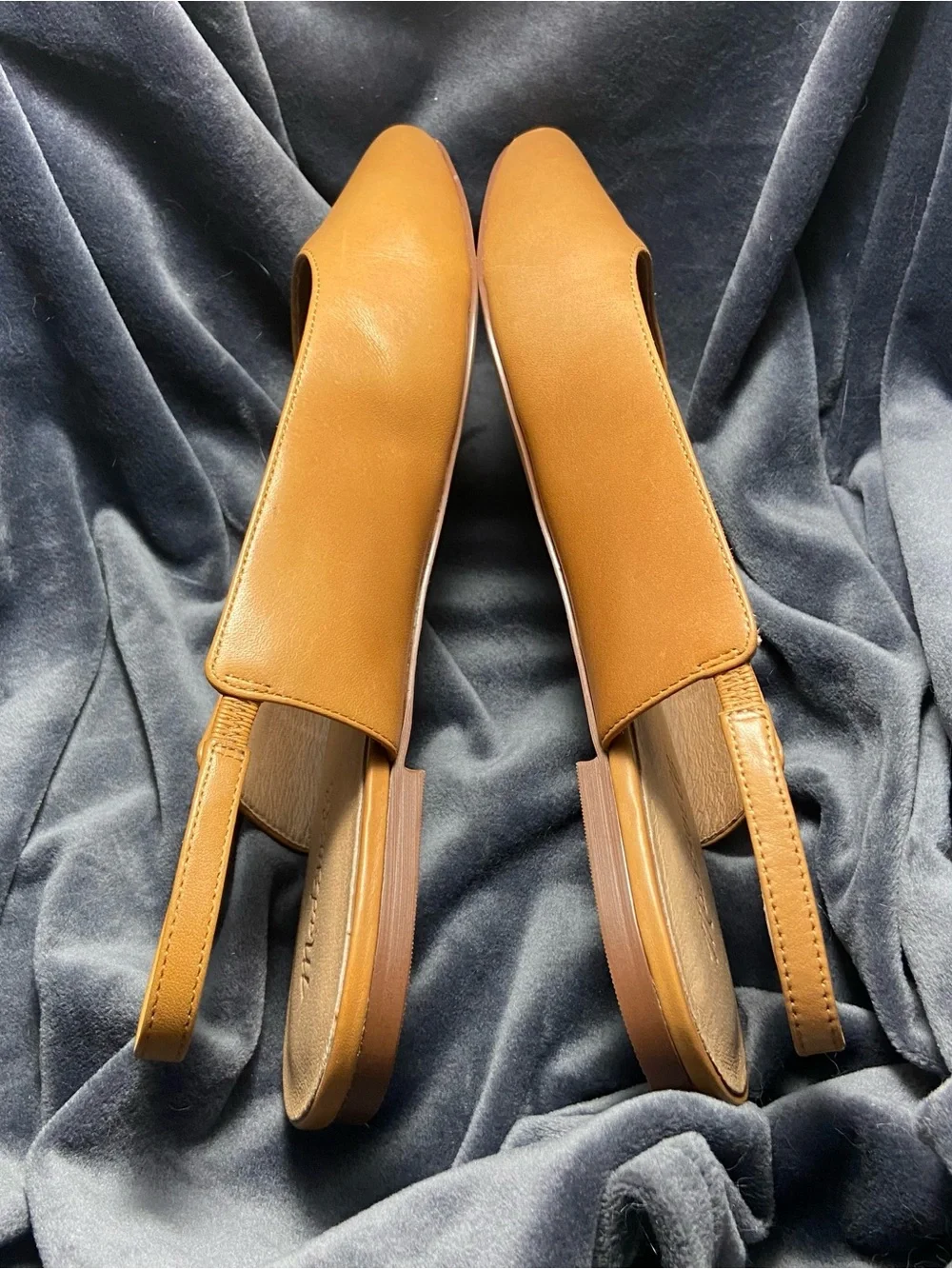 Madewell Margot Slingback Leather Flats in Tan English Saddle 11